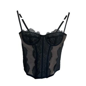 Out From Under Urban Outfitters Black Lace Corset Top Bustier Lingerie Small